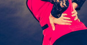 woman with back pain